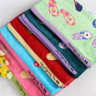 家用毛巾纯棉外贸出口日单Kathy Mom夏威夷风情纯棉剪绒印花毛巾