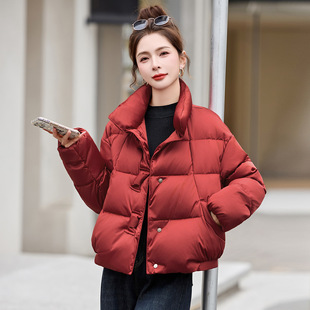 时尚 新款 立领宽松新国标90%白 羽绒服2025冬季 今年流行特惠女式