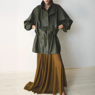 今年流行特惠真皮皮衣HN5201秋冬欧美风轻蜡感植鞣羊皮抽绳休闲