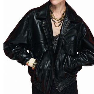 油蜡羊皮美式 新款 休闲简约 1春季 今年流行特惠真皮皮衣HN5218