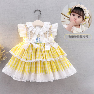 2026夏装新款洛丽塔女童连衣裙儿童彼得兔lolita公主裙宝宝礼服