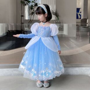 2022儿童秋装灰姑娘公主Cinderella女童连衣裙礼服万圣节服装童装