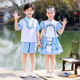 男女童中国风舞蹈演出服表演服 三月三广西壮族儿童少数民族风服装