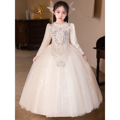 女童绝美高级小礼服参加婚礼钢琴演奏轻奢小众高端十岁生日公主裙