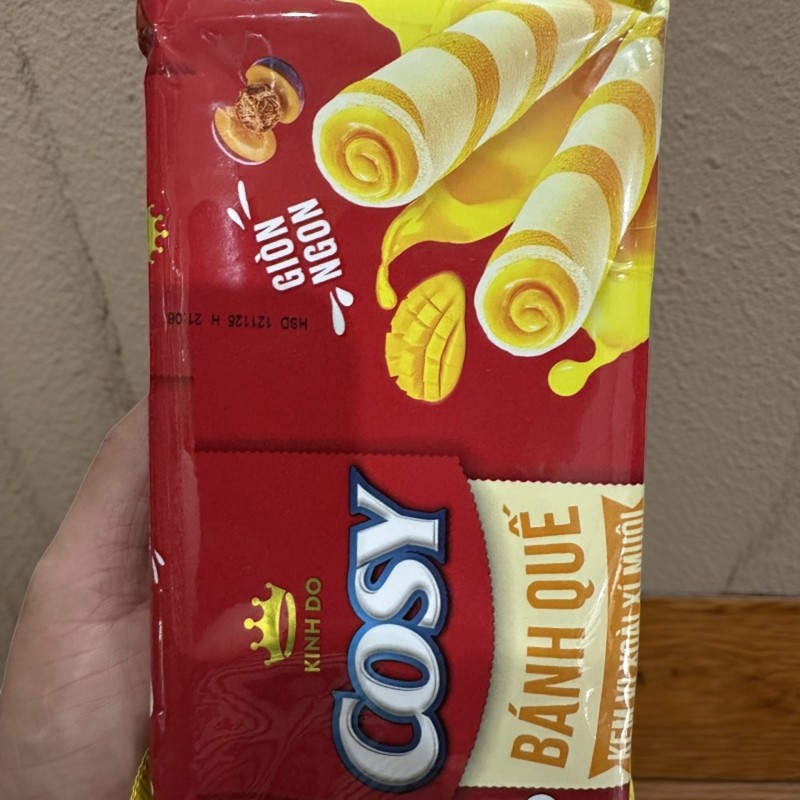 越南传统酥脆芒果味蛋卷饼干休闲食品传统老式蛋卷经典休闲零食