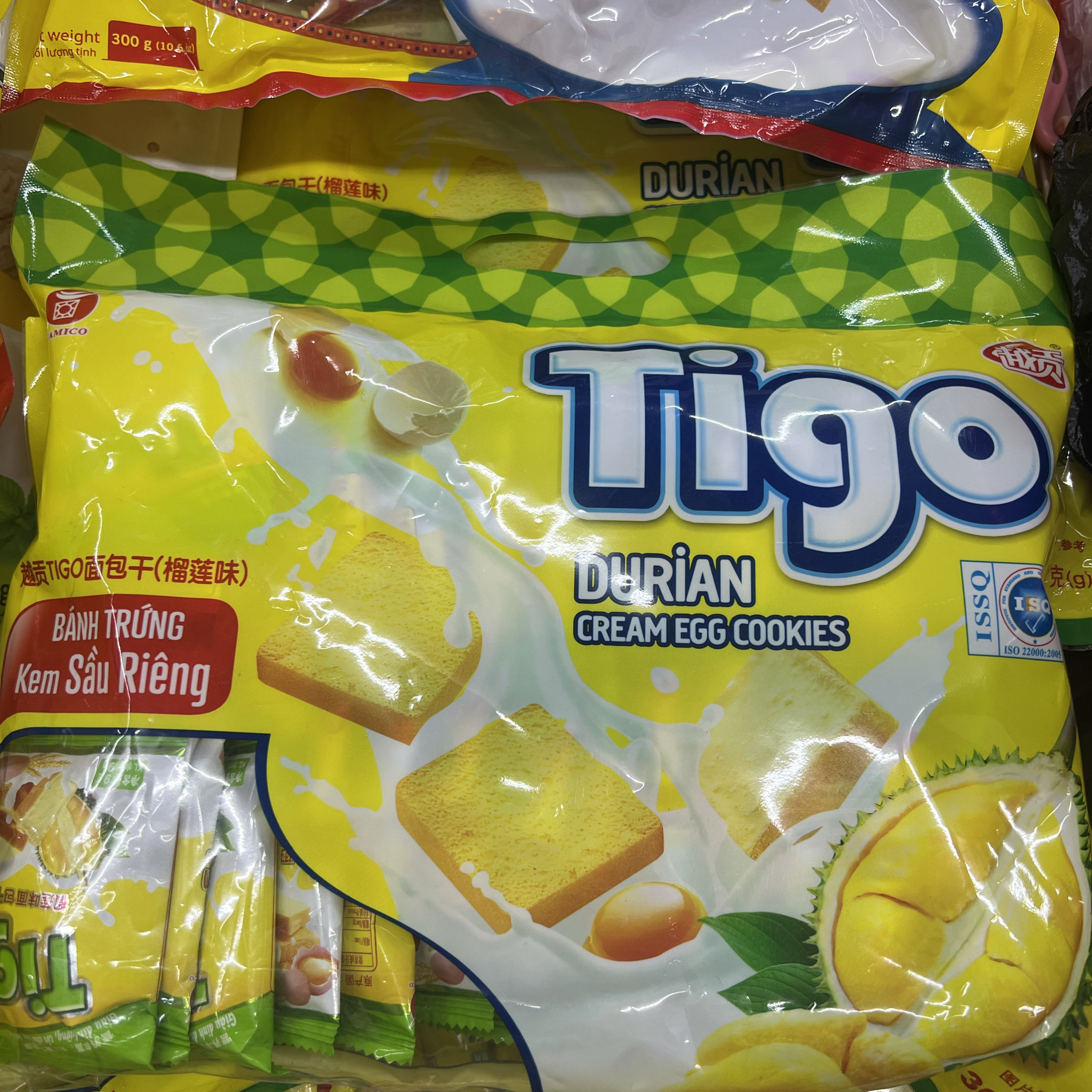 越南特产面包干榴莲味进口休闲食品300克