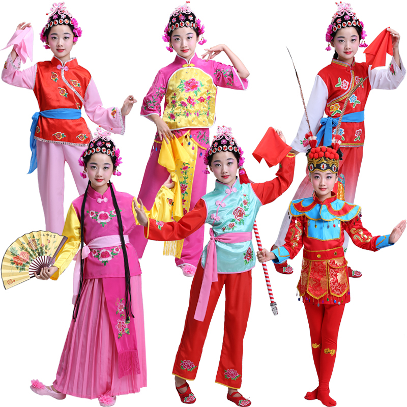 新款兒童戲服京劇舞蹈服小紅娘小花旦俏花旦戲劇表演服裝戲曲服裝