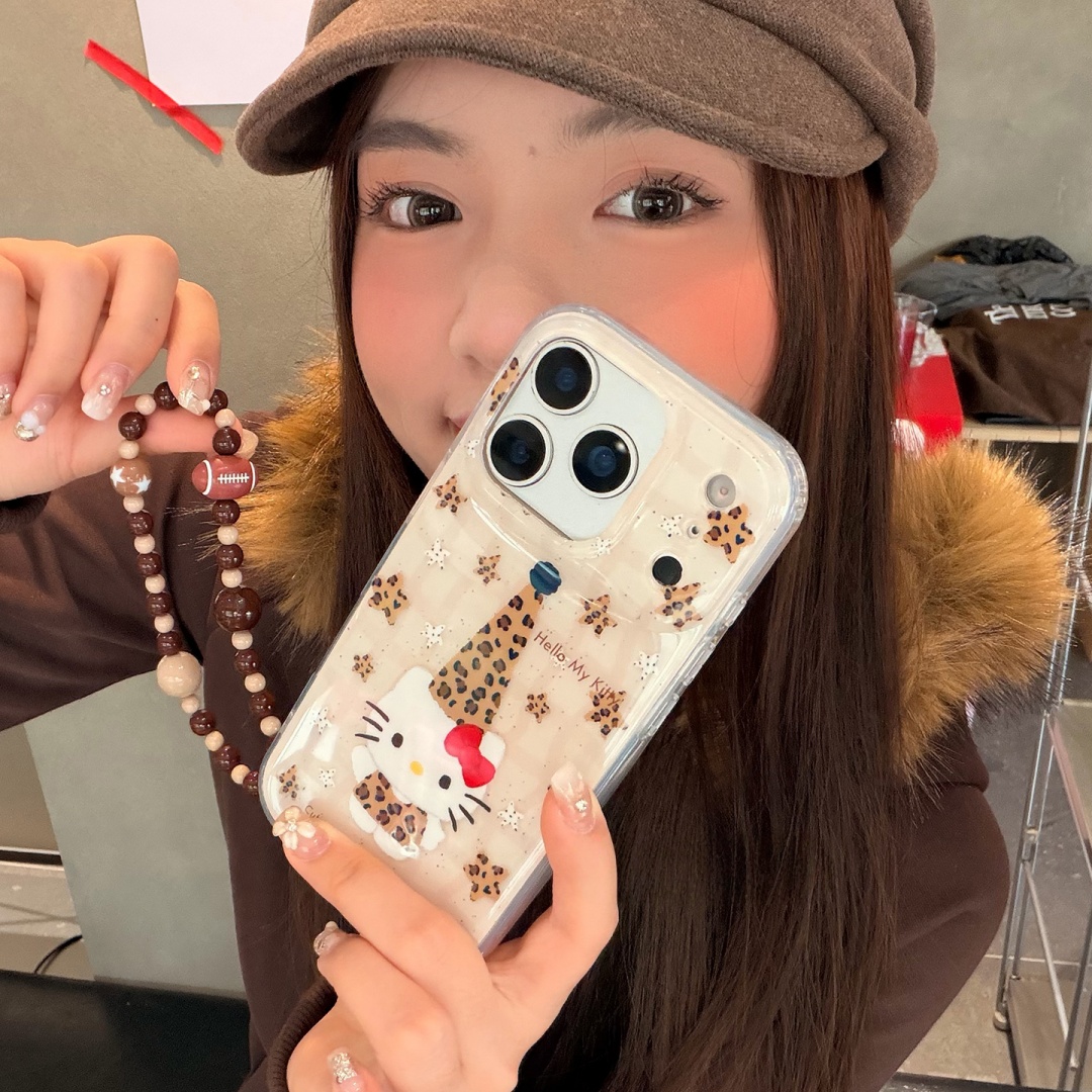 豹纹星星帽子哈喽kt适用华为壳