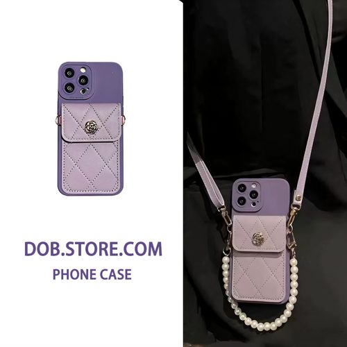 苹果硅胶软壳山茶花简约卡包背带