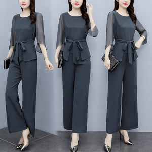 RM7354#夏季新款套装大码女装时尚减龄两件套