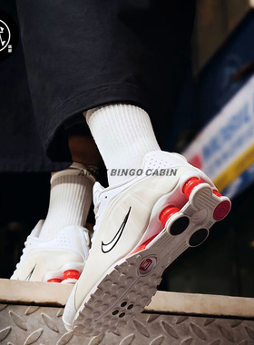 Nike耐克 Shox R4男女气柱厚底增高跟复古运动休闲跑步鞋风AR3565