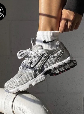 Nike耐克Air Zoom Spiridon Cage 2男女白银复古运动休闲鞋CJ1288