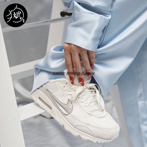 NikeAirMax90女子白银休闲跑鞋