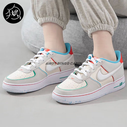 NikeAF1女子空军麂皮彩色板鞋