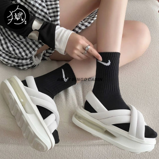 Nike耐克 Air Max Isla 女子气垫厚底增高一字带运动凉拖鞋FJ5929