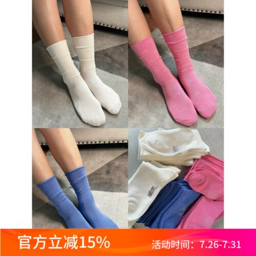 美国R*L副牌女袜 自然卷口松口袜 薄软弹复古不勒腿无骨缝头36-40