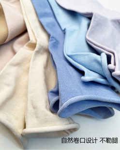 ins特好穿卷口袜 薄软吸汗舒适不勒腿抗起球丝光棉女袜春夏无骨