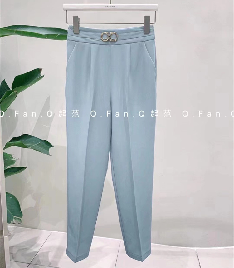 女士起范简约西装裤锥型裤