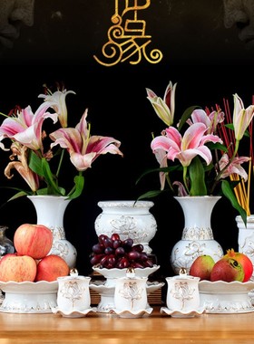 陶瓷纯白色浮雕佛具