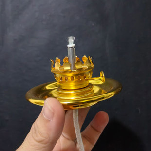 跨境合金调光片酥油灯架酒精灯盘水火煤油灯自制油灯配件佛具出口