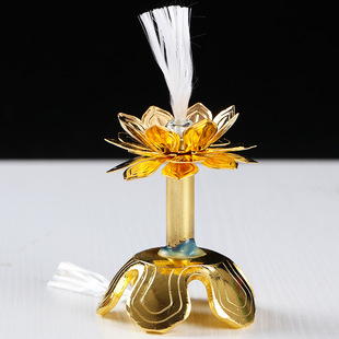 煤油烛台浮漂灯芯供灯架莲花灯莲花座镀铜伸缩灯芯架新款寺庙素油
