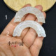 岫玉双龙玉璜玉佩仿古雕刻弯璜玉坠锁骨链项链坠手工diy 挂饰配件