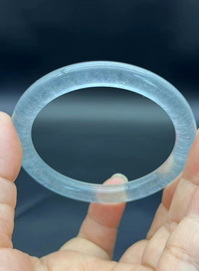 石英岩蓝冰手镯玉镯复古清新细圆条仿蓝水浅蓝镯子汉服古风手饰品