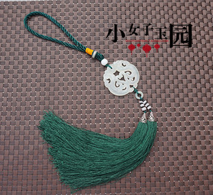 明清双凤流苏汉服配饰腰佩古风镂空双凤和鸣古代腰间凤凰玉挂坠