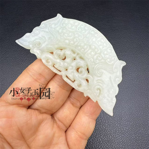 岫玉双龙双凤玉璜玉佩汉服挂件