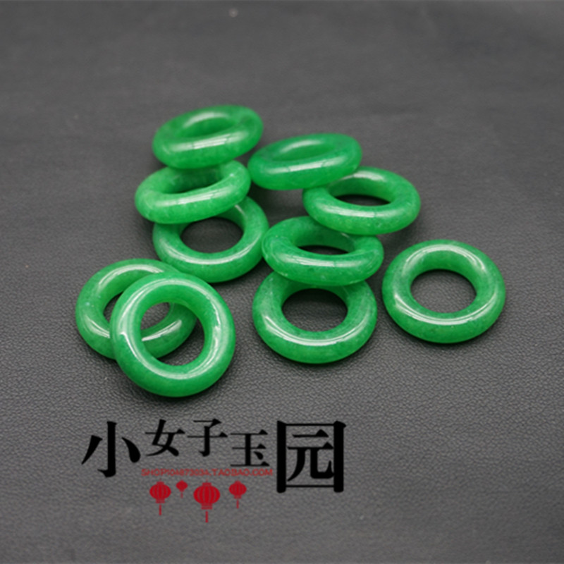 马来玉挂件满绿圆圈配饰手工吊坠