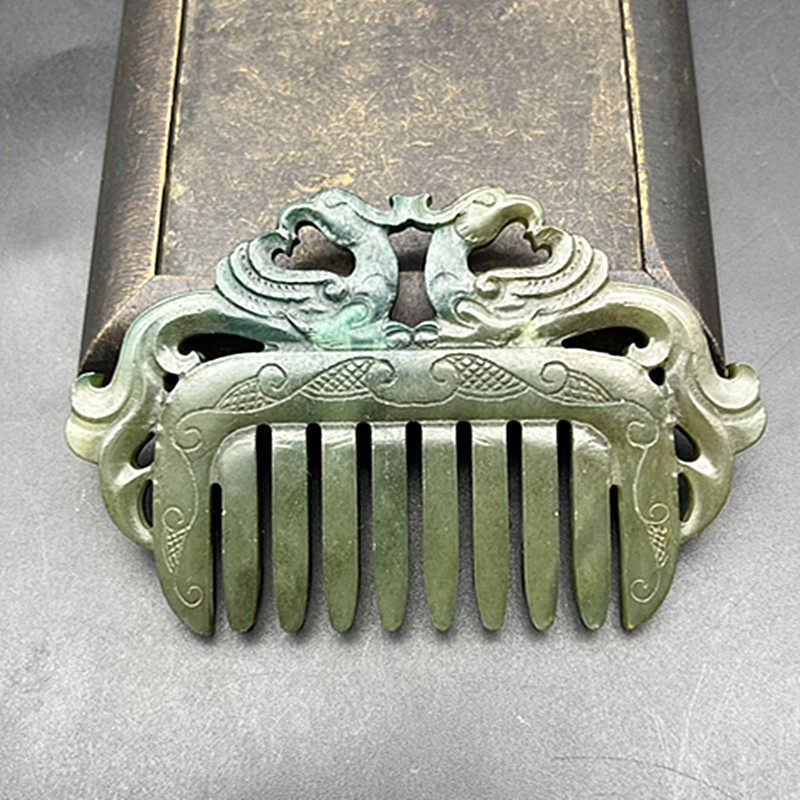 战汉古玩龙凤玉璧玉梳吊坠挂件仿古玉佩玉坠diy汉服腰佩古装玉饰