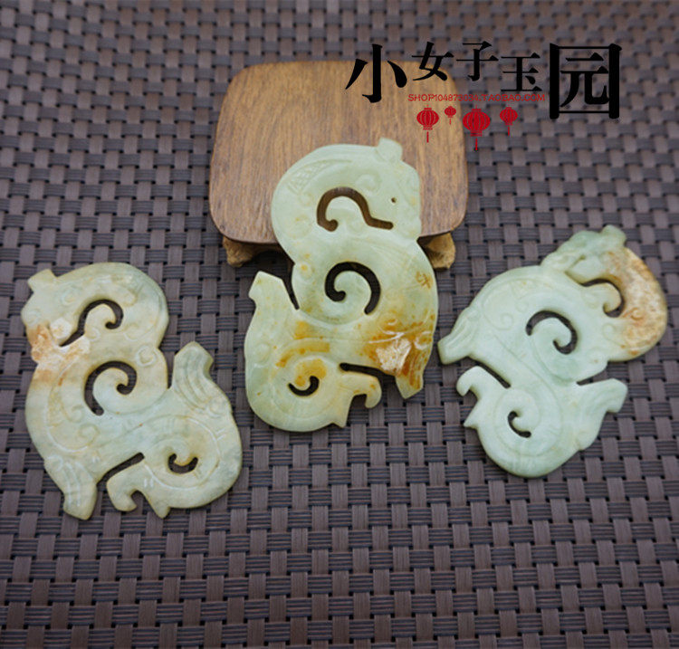 明清玉佩仿古件古龙玉吊坠diy饰品配件古风汉服腰佩古装宫廷道具