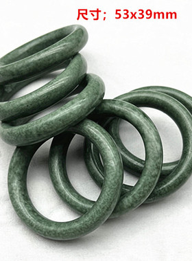 深绿色圆环吊坠汉服腰带扣玉挂坠流苏禁步玉环玉坠手工DIY配件饰