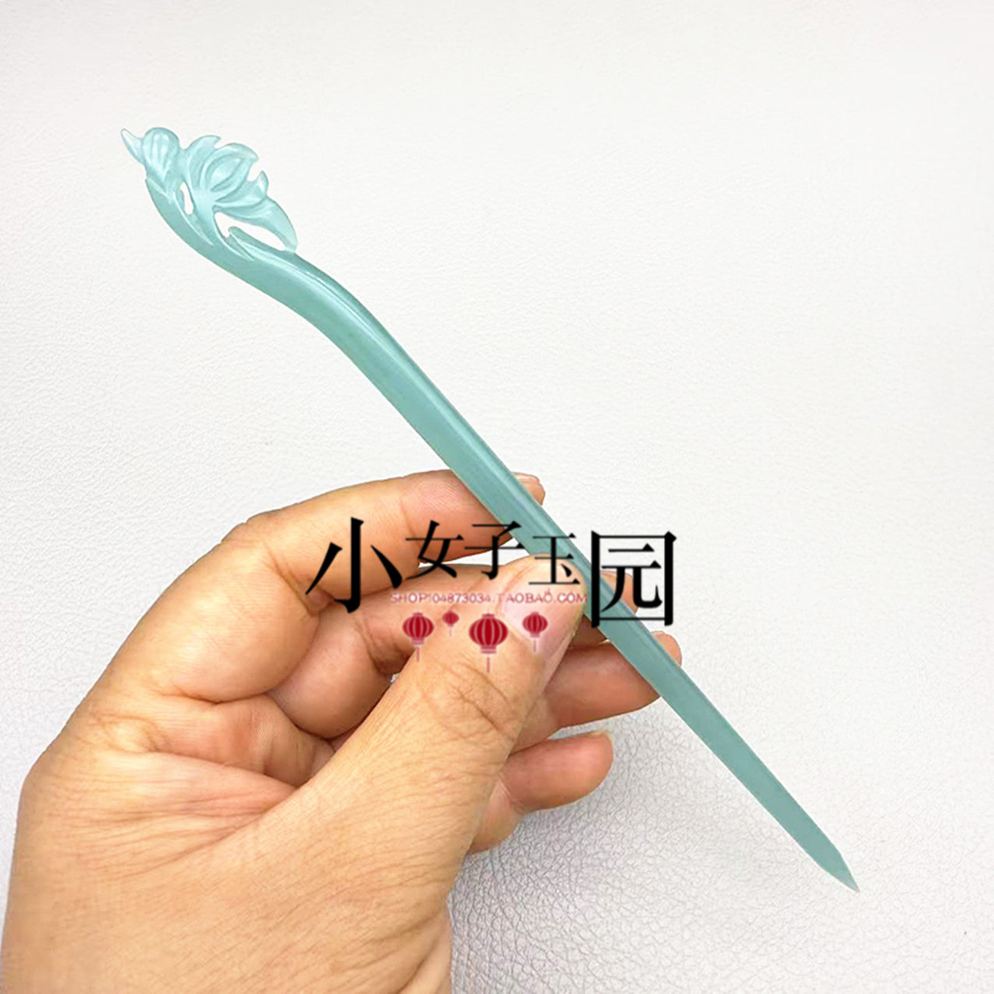 新款莲花发簪发钗烟紫色荷花簪子新国风旗袍头饰天青冻色汉服发饰