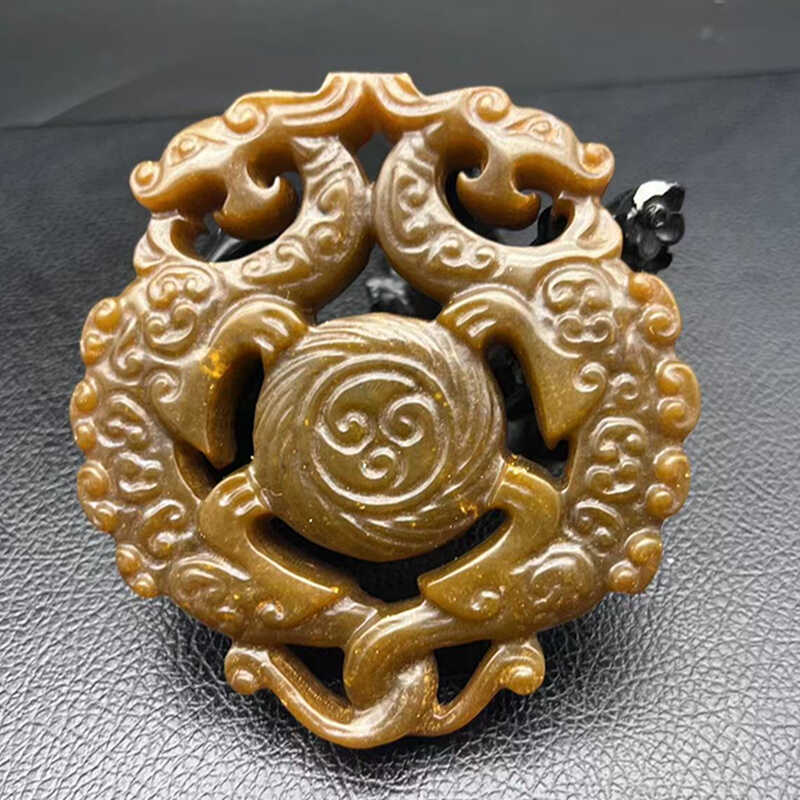 仿古龙挂件玉石摆件牌吊坠