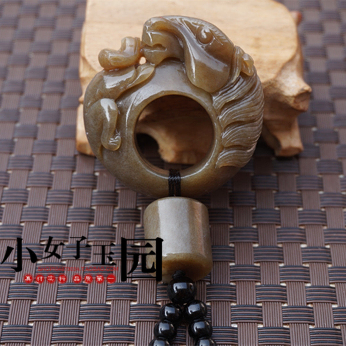 新疆和田玉马上封侯把玩扳指玉环
