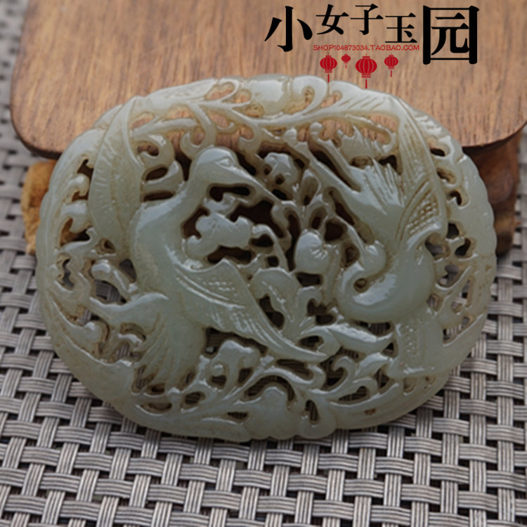 项链坠拉丝镂空挂件玉饰品