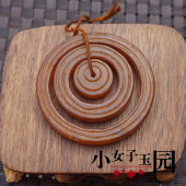 圆环玉佩三环配饰套环玉吊坠挂件古玩收藏玉石玉器平安环 DIY