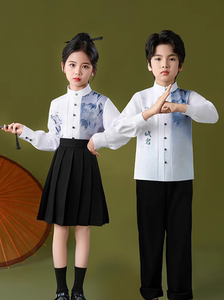 国庆儿童合唱演出服中小学生爱国诗朗诵古典舞蹈服国学汉服中国风