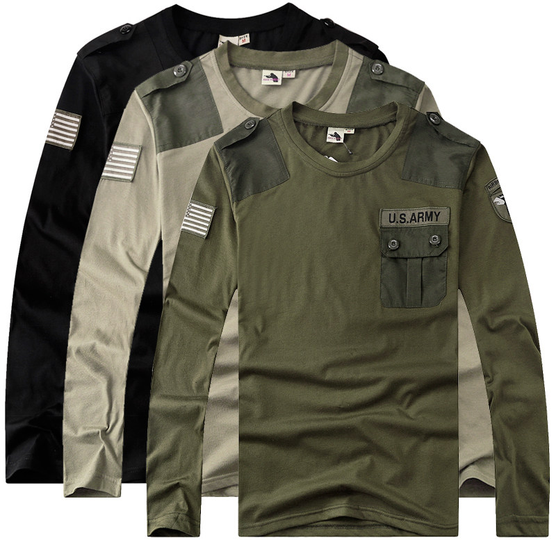 户外工装圆领长袖t恤男潮流百搭休闲宽松显瘦修身军绿打底衫上衣|msdalam kategori luar/Mountaineer/Camping/Aksesori perjalanan, pakaian luar, pakaian percutian luar, pakaian percutian luar - dari Buy2taobao.com untuk memberikan perkhidmatan ejen Taobao profesional membeli