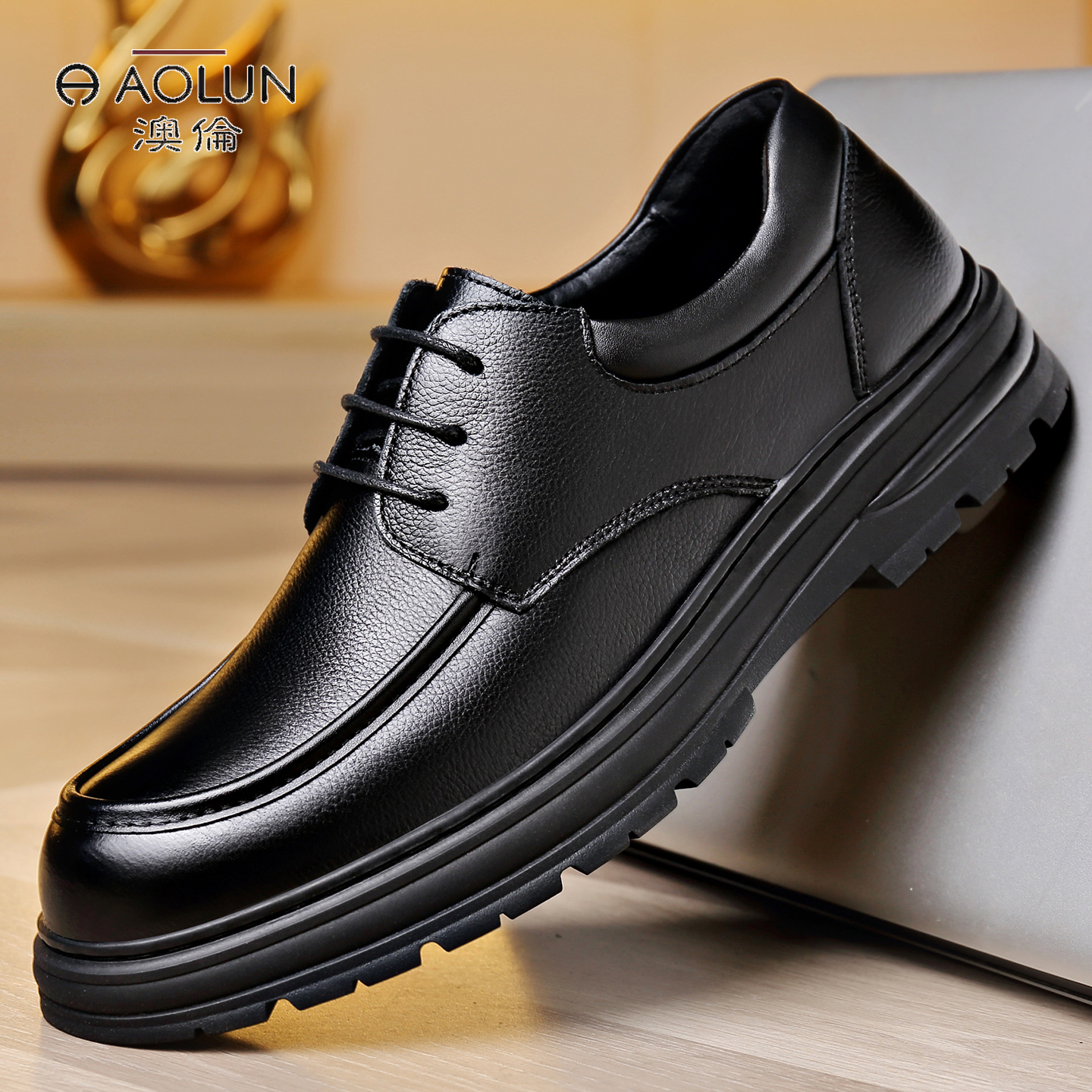 澳伦新款男士商务正装皮鞋