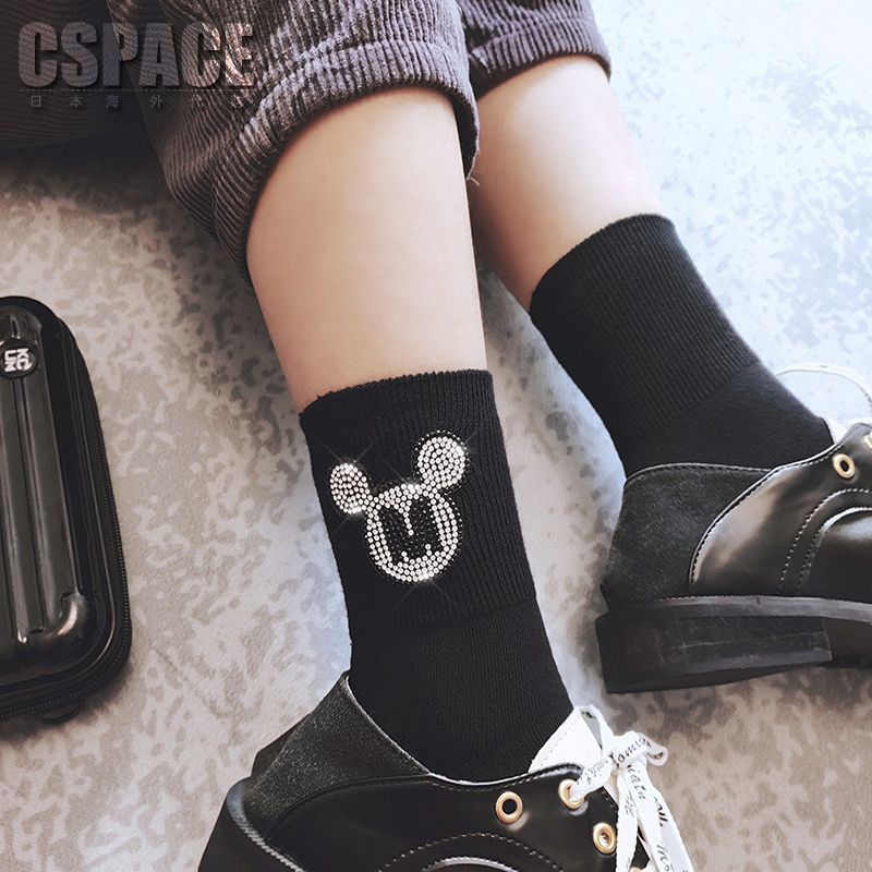 日本代购GP重工水钻网红款袜子女