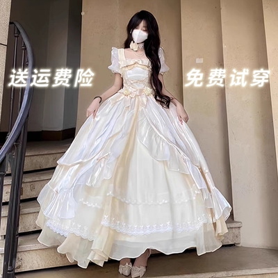 生日公主裙大码成人礼花嫁裙演出