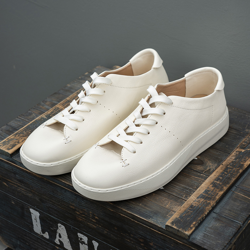 男款增高厚底真皮休闲板鞋