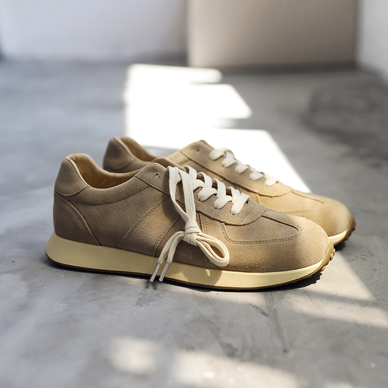 25新款复古厚底透气平底休闲鞋男