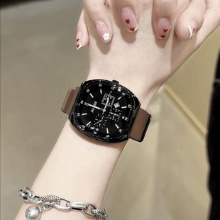 【抖音同款】歌浪迪正品时尚腕表百搭防水日历夜光男女情侣手表