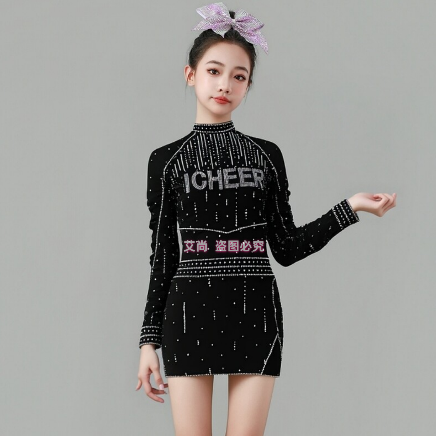 定制啦啦操比赛服装啦啦队演出服竞技健美操服装舞蹈服运动会花球