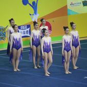 成人爵士啦啦操服装 艺术体操服学生体操比赛演出服服健美操表演服