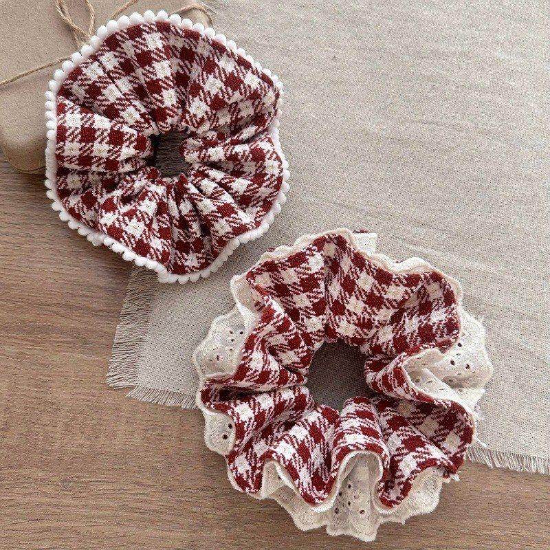 韩系圣诞小红格气质大肠发圈女扎头发多层发饰高级感洋气头绳新款,饰品/流行首饰/时尚饰品新,发饰,淘宝优惠券,粉丝福利购,淘宝优惠卷