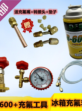 包邮冰箱冰柜R600A冷媒雪种纯利昂加氟工具套装冰种冷冻液药水
